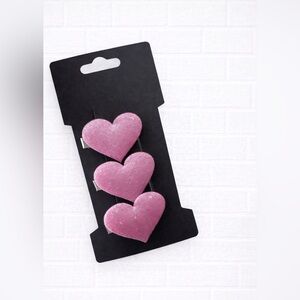 🌈 Glitter Heart Hair Clips {CHOOSE YOUR COLOR}